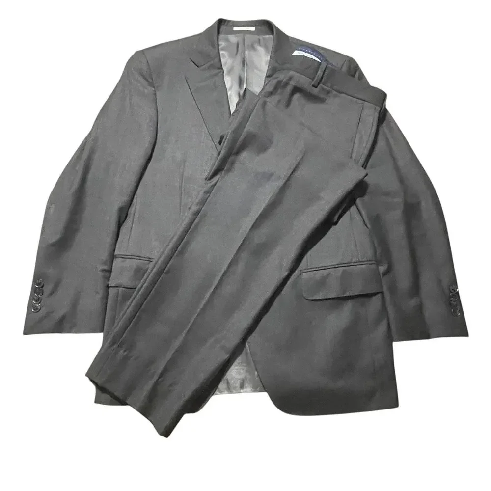 Peter Millar Suit Mens 40 S Gray 2pc Wool Blazer Pants 37x30 Modern Canada MINT